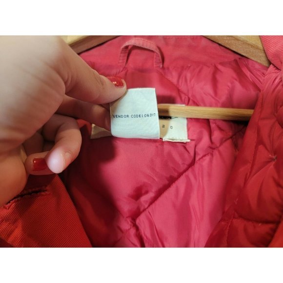 Women Eddie Bauer Small S Canvas Jacket Heavy Red - Picture 7 of 12